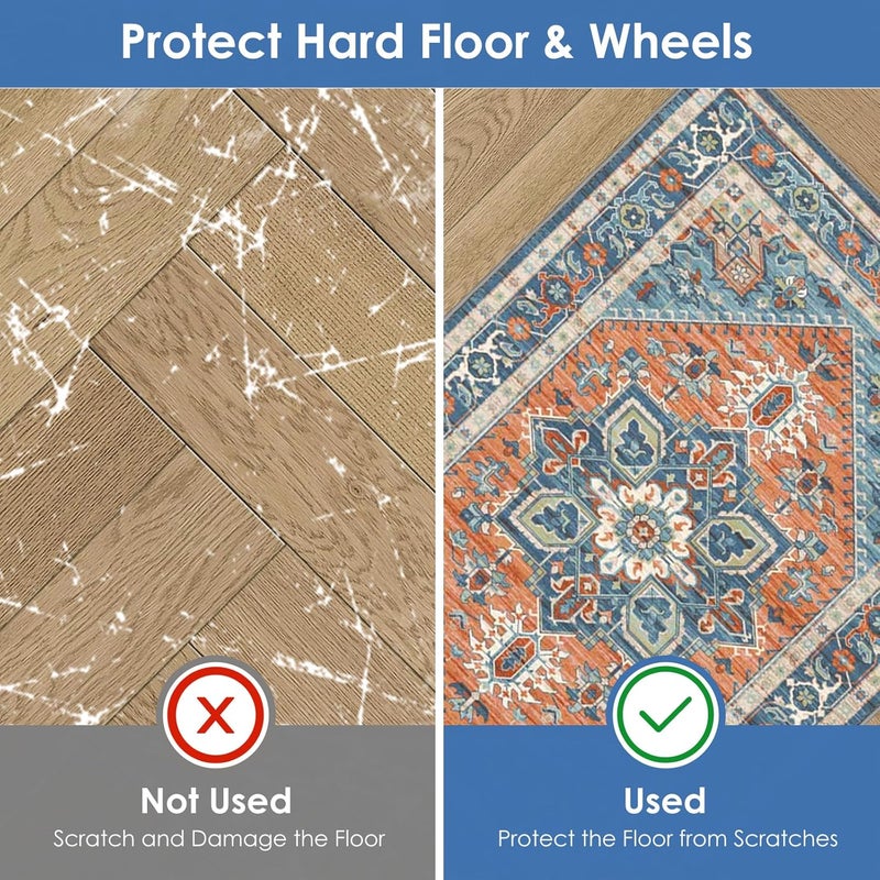 Vicwe Vicview Vintage Office Chair Mat for Hardwood Floor - 36"x48" under Desk Rolling Anti-Slip gaming Mat - Image 4